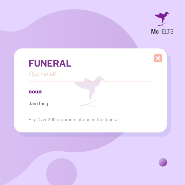 Vocabulary funeral topic Flowers