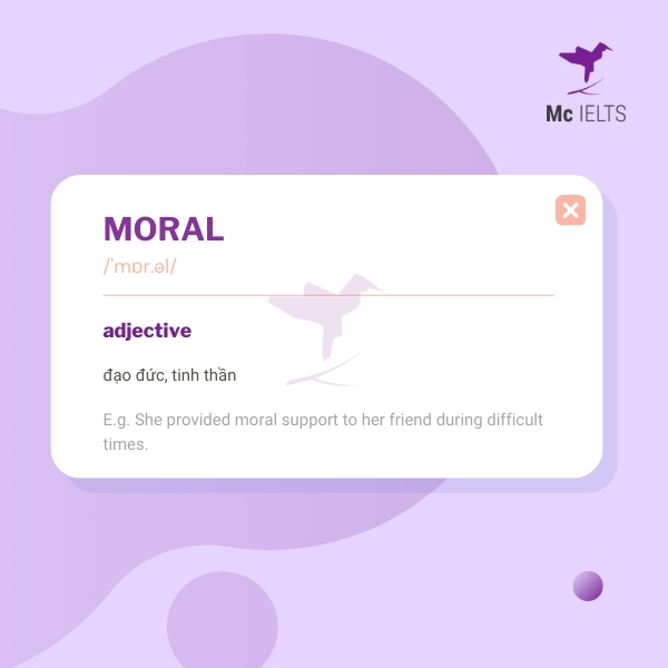 Vocabulary moral topic Role model