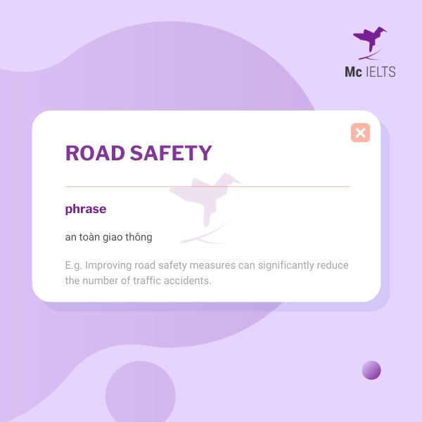 Vocabulary road safety topic Society