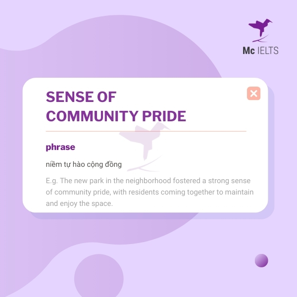 Vocabulary sense of community pride topic Garbage