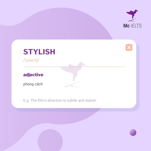 Vocabulary stylish topic Clothes/Clothing