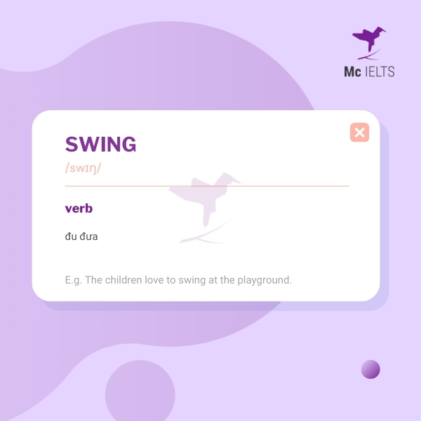 Vocabulary swing topic Children