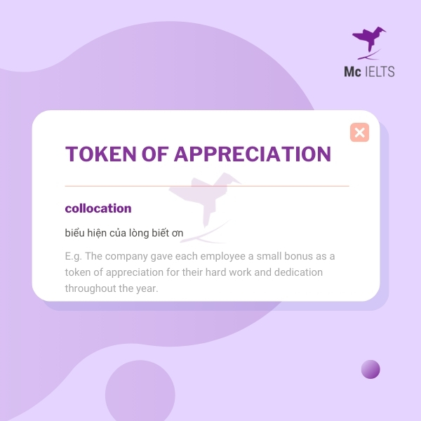 Vocabulary token of appreciation topic Flowers