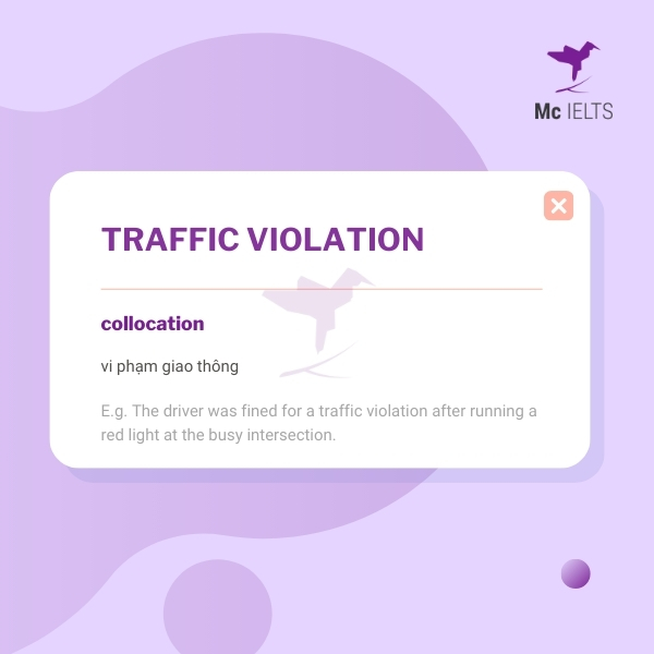 Vocabulary traffic violation topic Crime