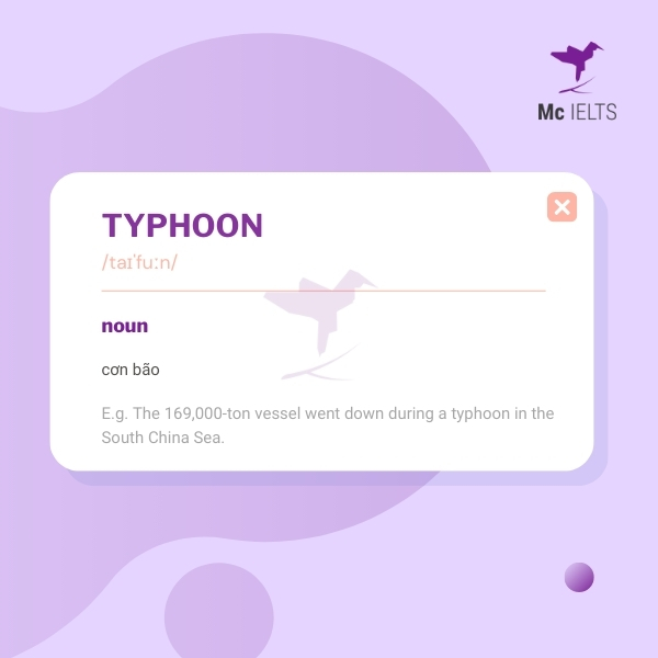 Vocabulary typhoon topic Weather