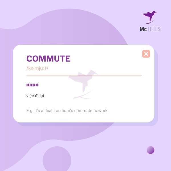 Vocabulary commute topic Advertisement