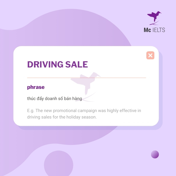 Vocabulary driving sale topic Advertisement