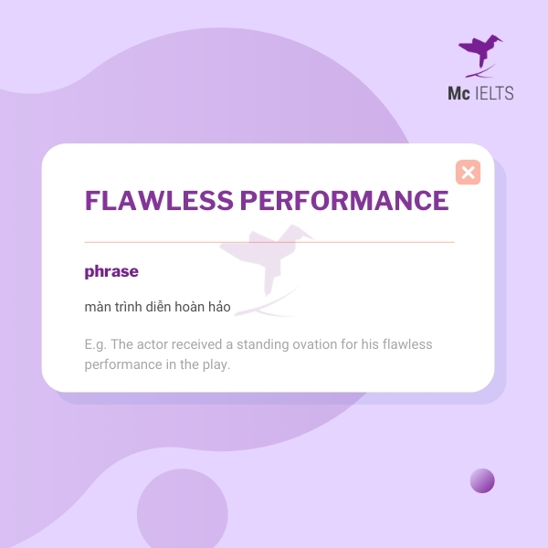 Vocabulary flawless performance topic Event