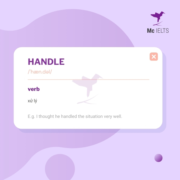 Vocabulary handle topic Event