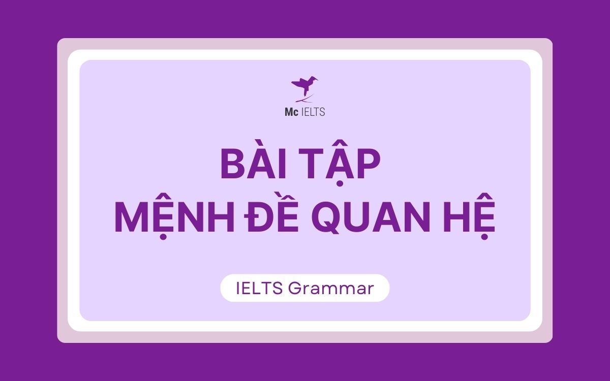 Bài tập về mệnh đề quan hệ