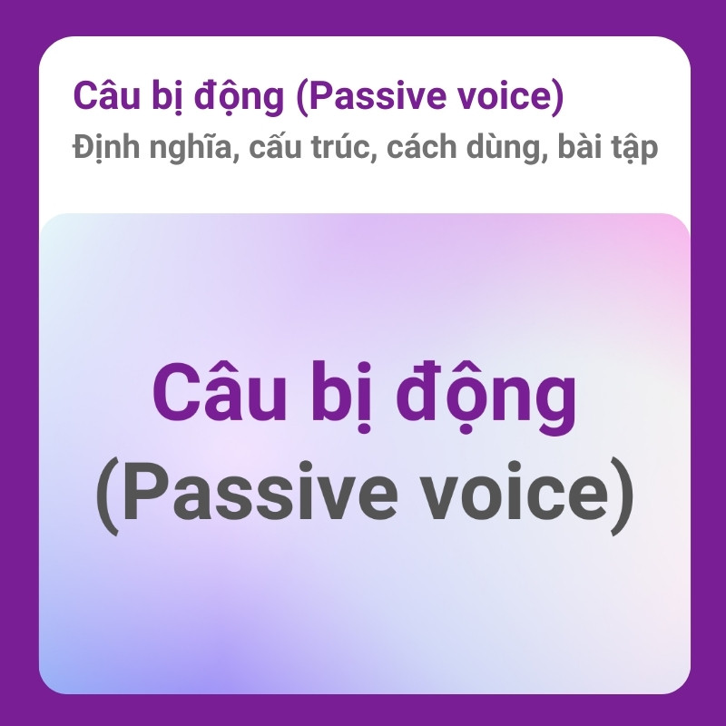 Câu bị động