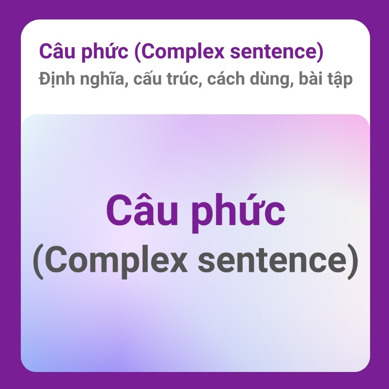 Câu phức