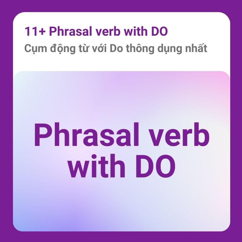 Phrasal verbs with Do