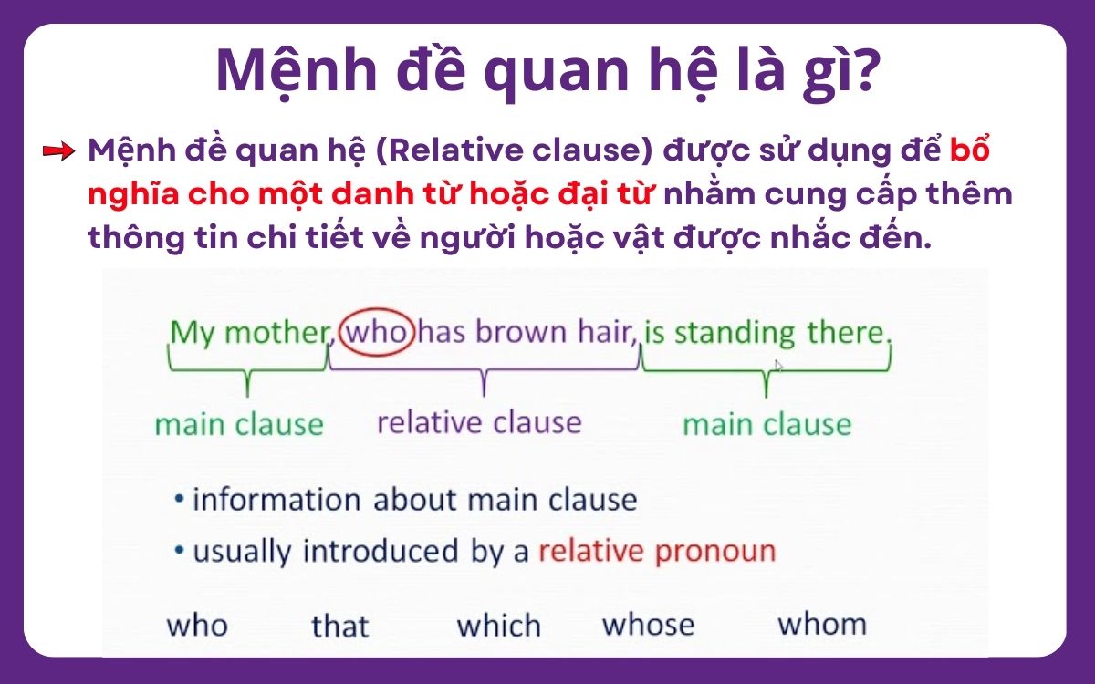 Công thức và bài tập mệnh đề quan hệ trong tiếng Anh