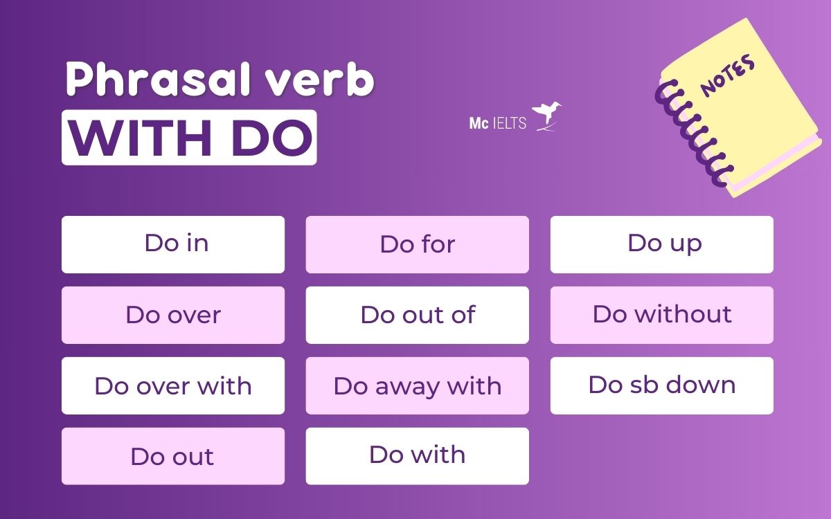 11+ Phrasal verb Do trong tiếng Anh phổ biến nhất